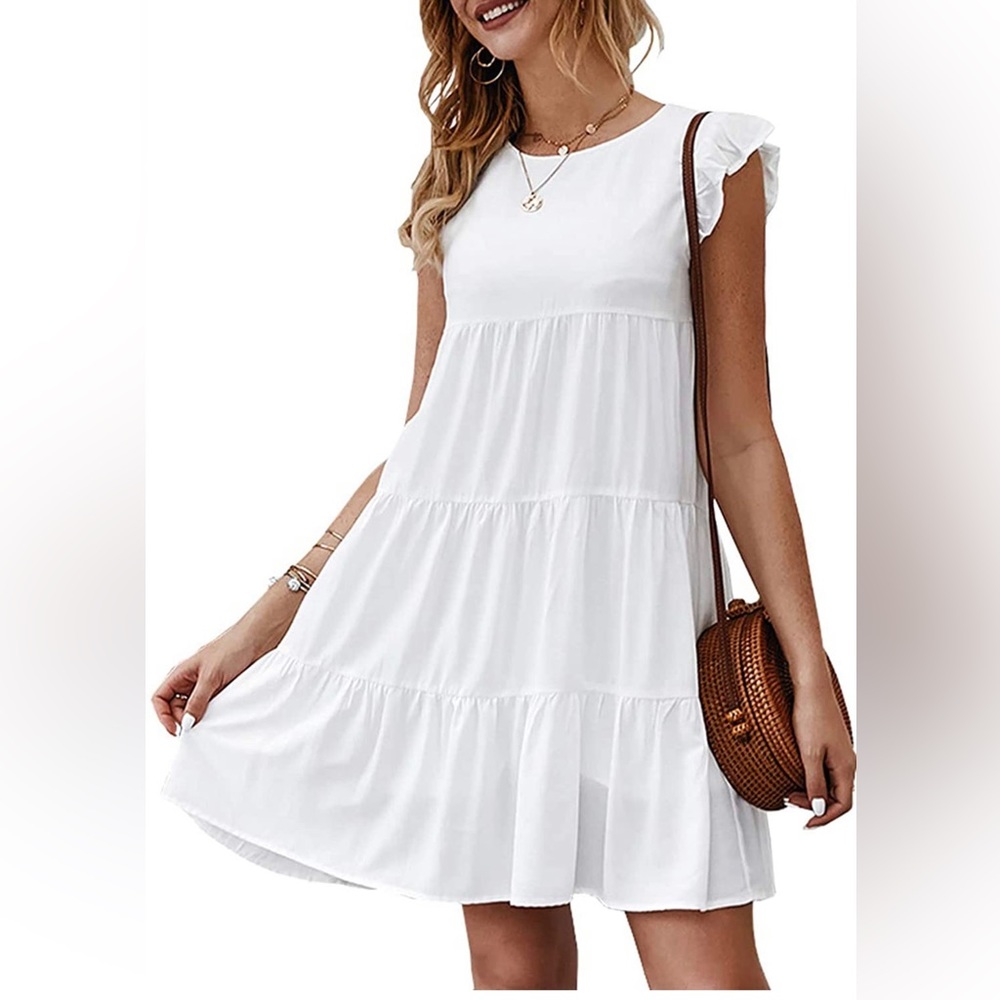 Ruffle Sleeve Mini Dress